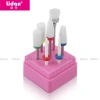 LIDAN nail art ceramic grinding head dust brush sleeve loading and unloading nail removal dead skin electric grinding machine drill bit details Picture
